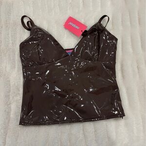 Edikted  Brown Crop Top